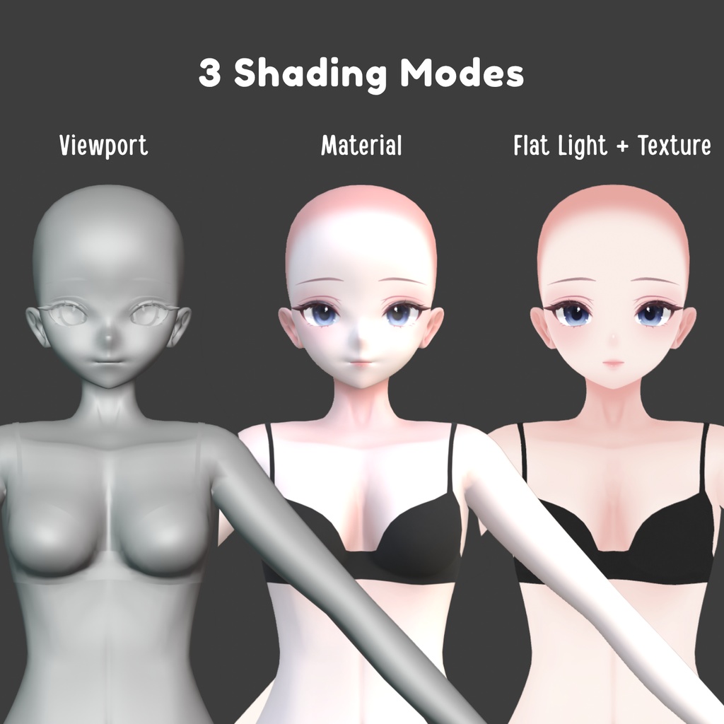 Anime Female Base Mesh Model