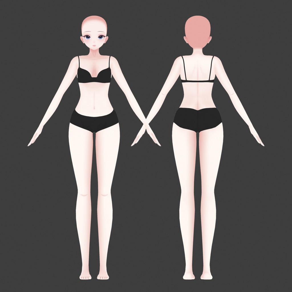 Anime Female Base Mesh Model