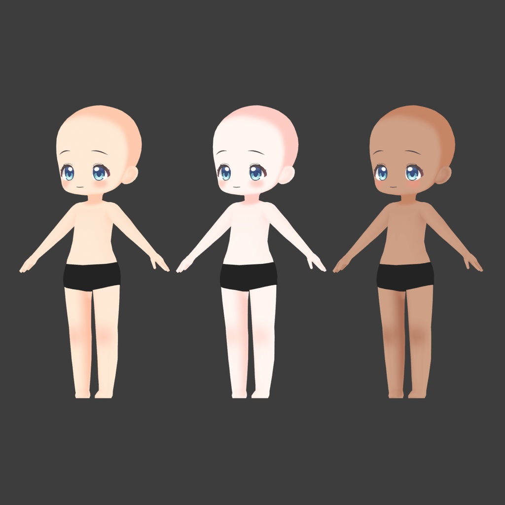 Anime Chibi Base Mesh Model