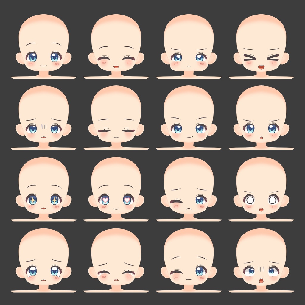 Anime Chibi Base Mesh Model