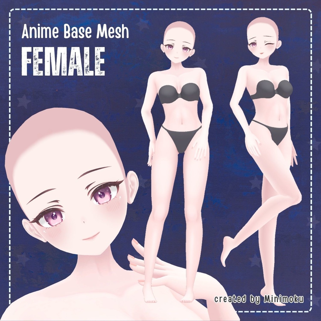 Anime Base Mesh - Female Character