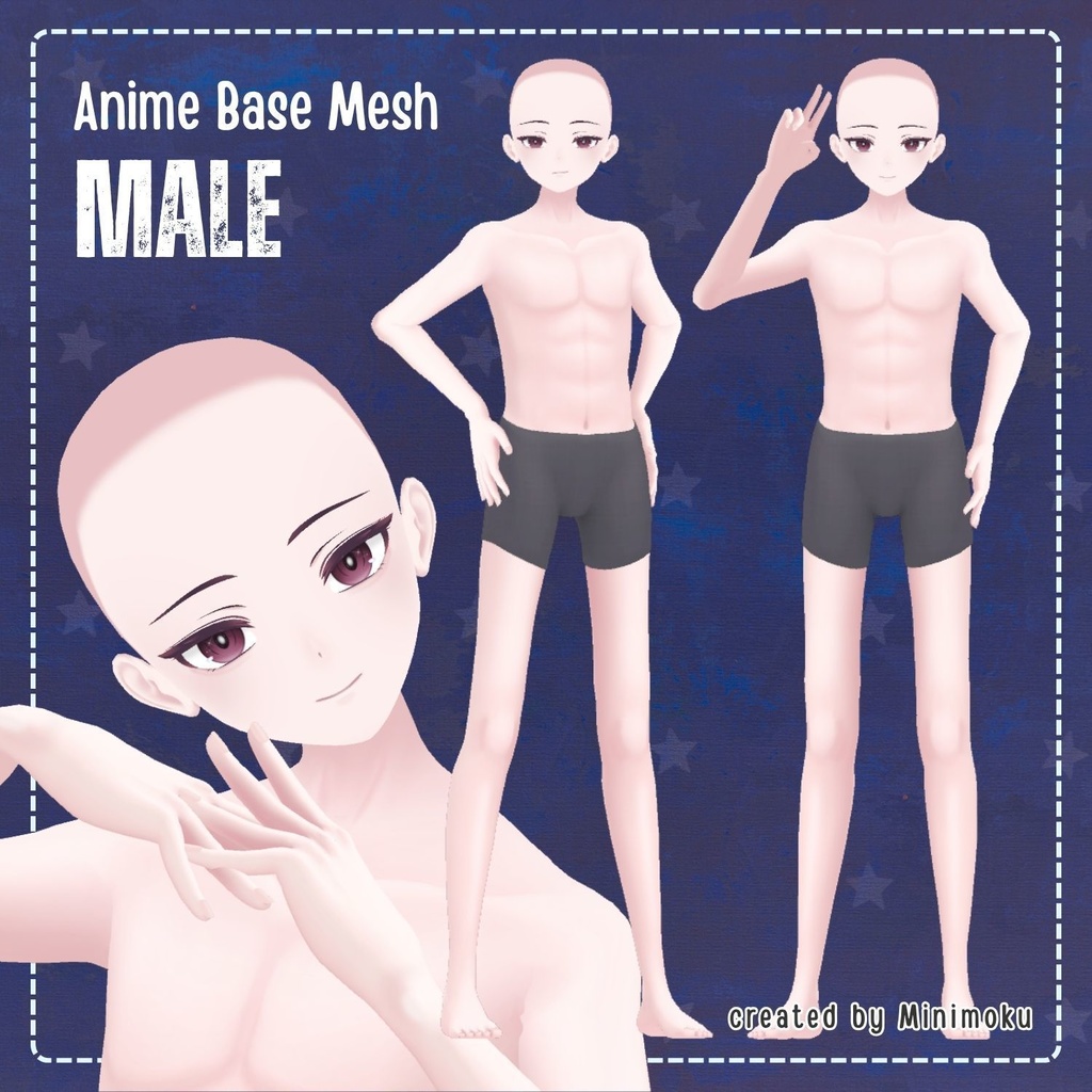 Anime Base Mesh - Male Character
