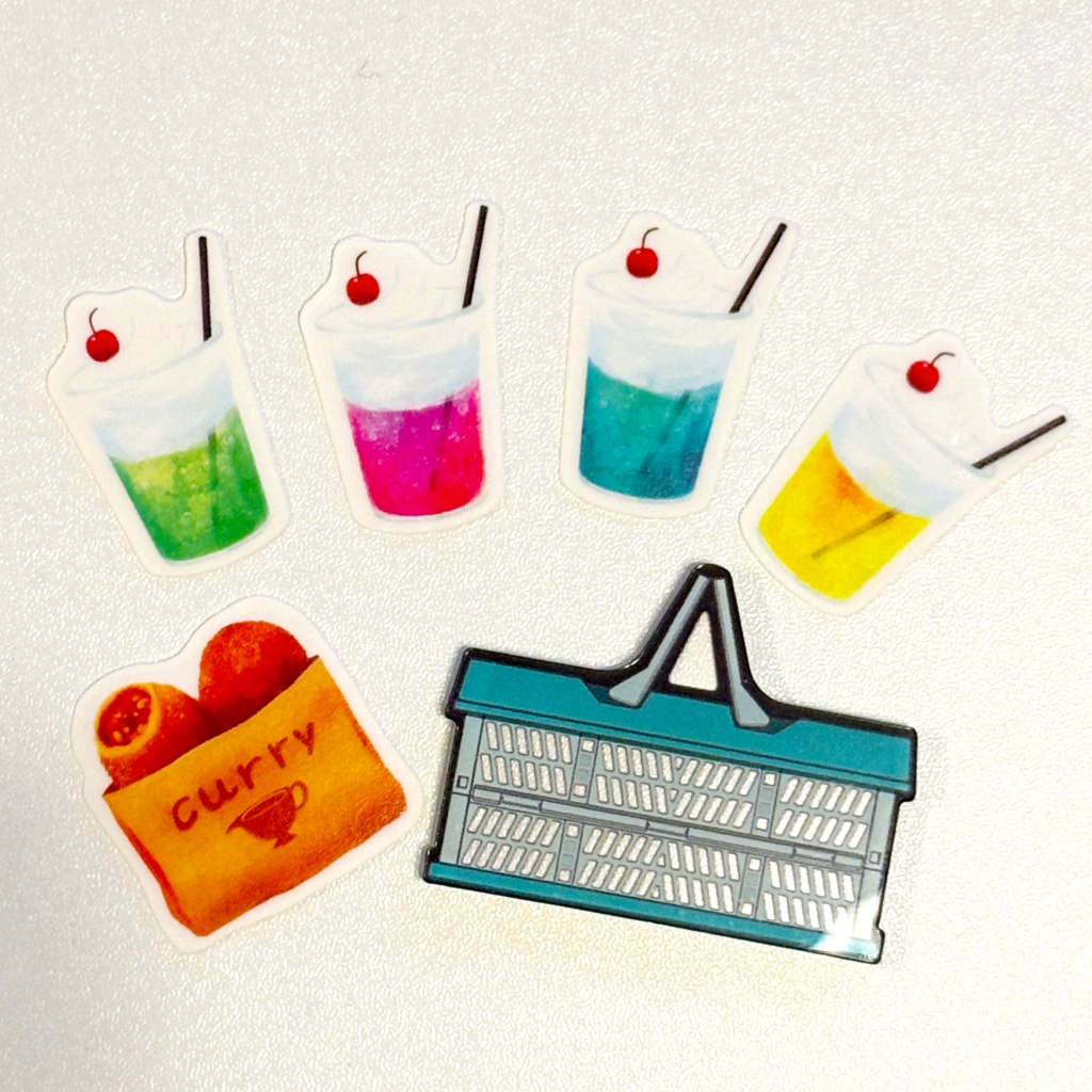 【アクリルステッカー】フードコンテナ(マスキングテープ素材 シールおまけ付き)※商品準備中