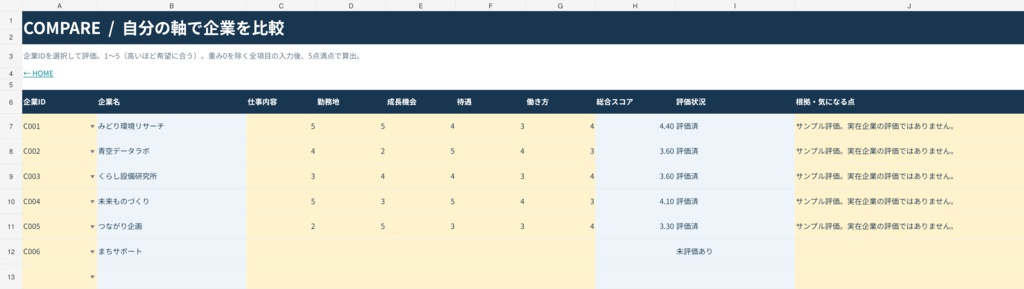 CAREER_MASTER 就活・応募管理テンプレート