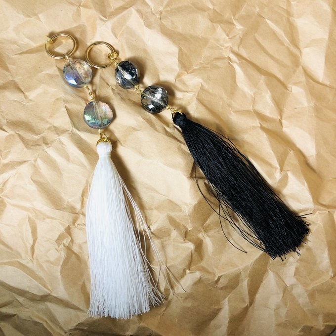 白黒無常イメージ イヤリング