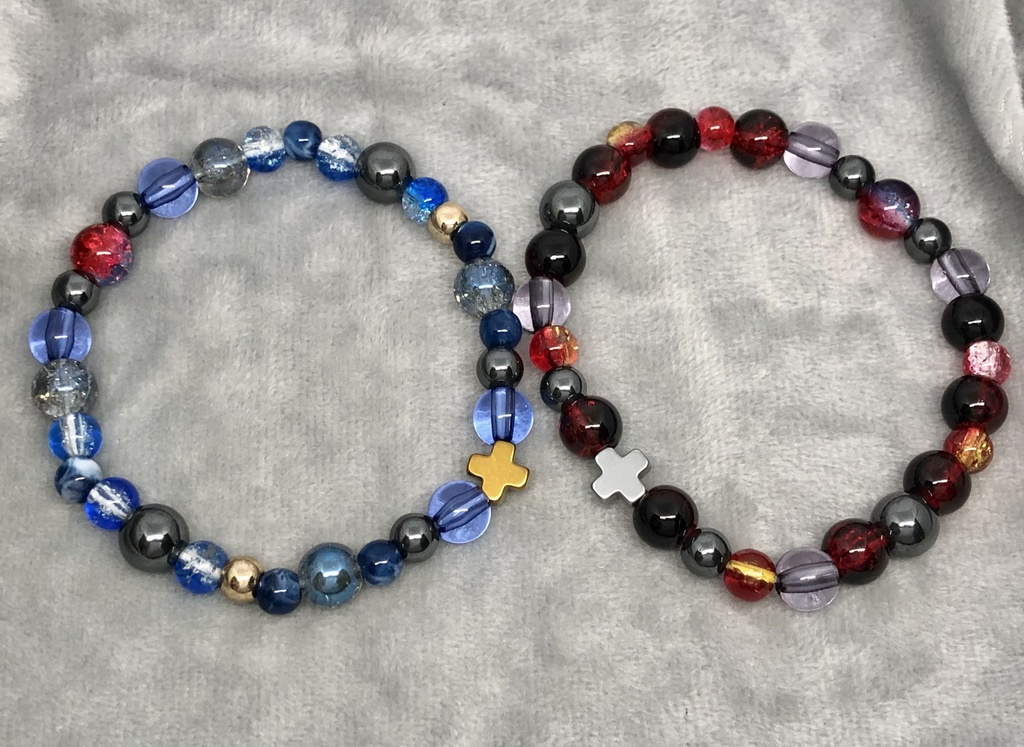 青×赤:ブレスレット