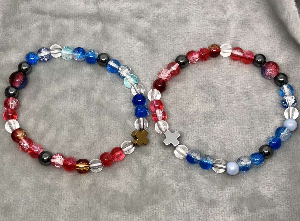 青×赤:ブレスレット