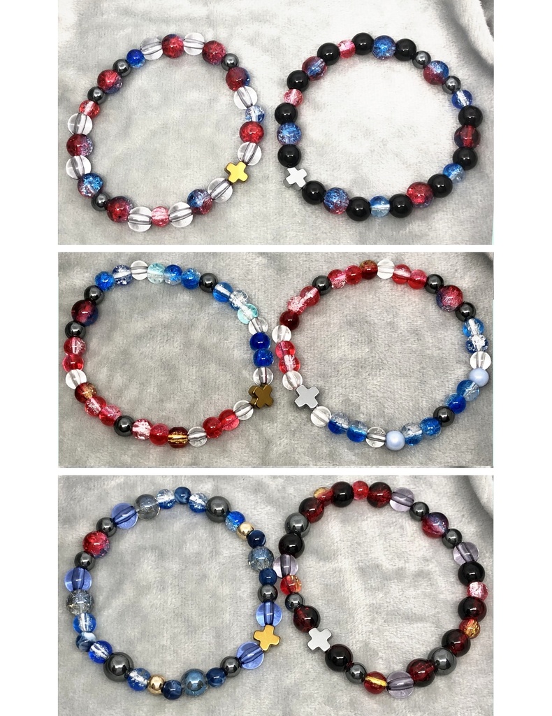 青×赤:ブレスレット