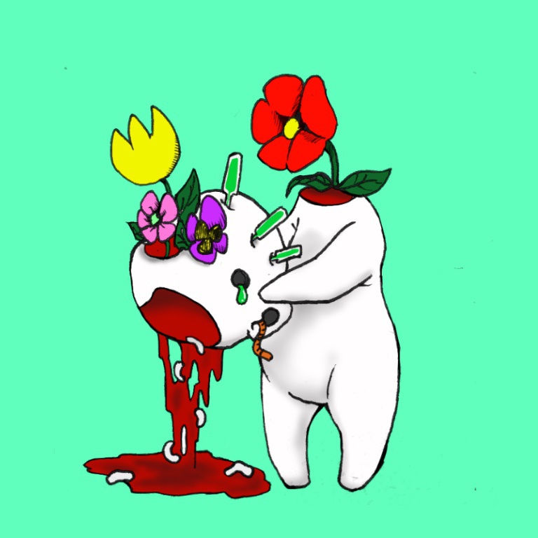 屍ちゃんアクリルキーホルダー(お花)