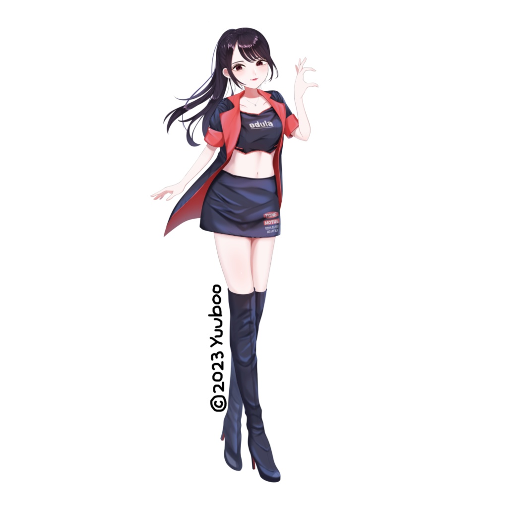 葉月ゆうかイラストアクリルキーホルダー・S耐ハーテリーデライドギャルズver.