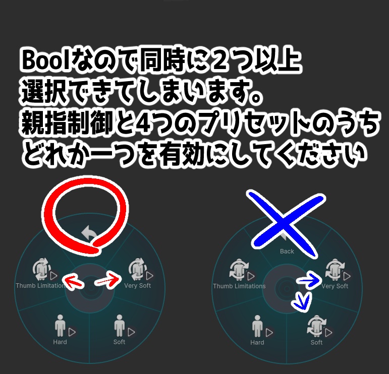 なでなで用指PhysBoneプリセット