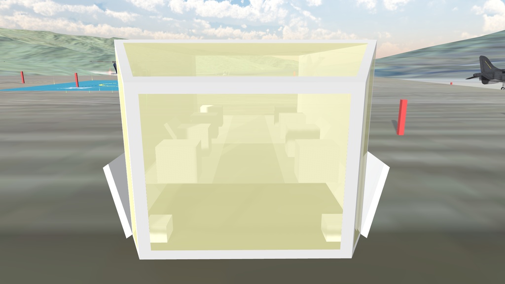 VRChat向け SaccFlight 設定済み 「Super Sonic Tofu (n3-SST)」8人乗り観光VTOL