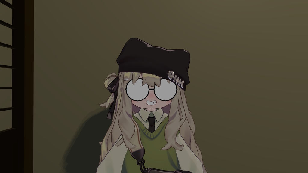 【Version 3】VRChat想定アバターギミック ExGlass まめフレンズ、ロポリこん、みみのこ、クララ、コロネ対応(PCVR/Desktop) そこそこローポリ 空間固定 AudioLink対応