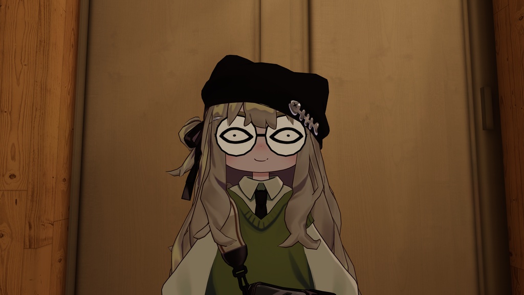 【Version 3】VRChat想定アバターギミック ExGlass まめフレンズ、ロポリこん、みみのこ、クララ、コロネ対応(PCVR/Desktop) そこそこローポリ 空間固定 AudioLink対応