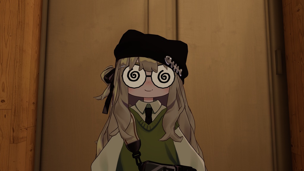 【Version 3】VRChat想定アバターギミック ExGlass まめフレンズ、ロポリこん、みみのこ、クララ、コロネ対応(PCVR/Desktop) そこそこローポリ 空間固定 AudioLink対応