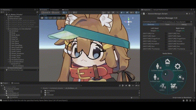 【Version 3】VRChat想定アバターギミック ExGlass まめフレンズ、ロポリこん、みみのこ、クララ、コロネ対応(PCVR/Desktop) そこそこローポリ 空間固定 AudioLink対応