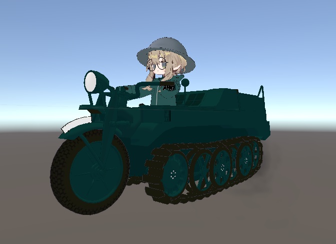 【おかげさまで1周年 1000+スキありがとう!】VRChatアバター用ギミック VRC Kettenkrad ケッテンクラート MA対応 Quest対応 まめふれんず、ロポリこん、みみのこ、コロネ、クララ、アズキ、せっけん、Nemo、Warabi、エク - Eku、SNOWHAVOC対応