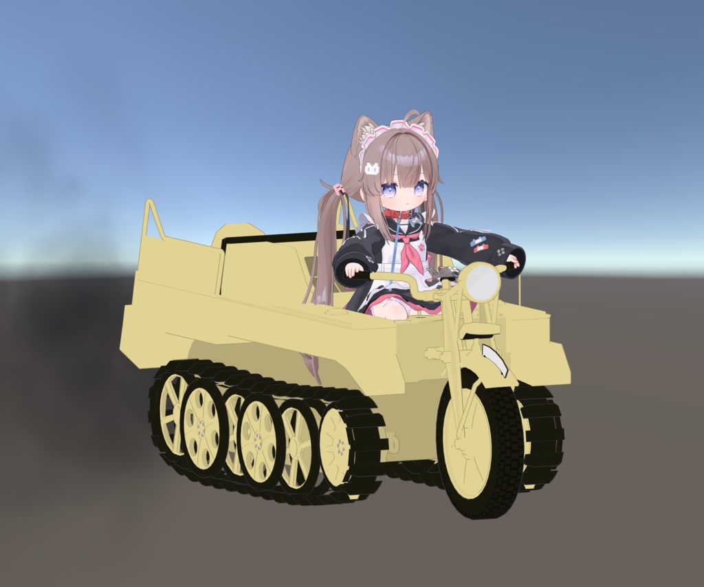 【1100+スキありがとう!】VRChatアバター用ギミック VRC Kettenkrad ケッテンクラート MA対応 Quest対応 まめふれんず、ロポリこん、みみのこ、コロネ、クララ、アズキ、せっけん、Nemo、Warabi、エク - Eku、SNOWHAVOC、モニカ、ひかるん対応