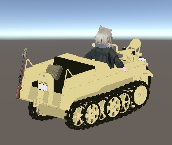 【おかげさまで1周年 1000+スキありがとう!】VRChatアバター用ギミック VRC Kettenkrad ケッテンクラート MA対応 Quest対応 まめふれんず、ロポリこん、みみのこ、コロネ、クララ、アズキ、せっけん、Nemo、Warabi、エク - Eku、SNOWHAVOC対応