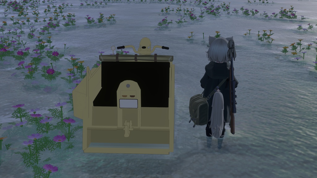 【おかげさまで1周年 1000+スキありがとう!】VRChatアバター用ギミック VRC Kettenkrad ケッテンクラート MA対応 Quest対応 まめふれんず、ロポリこん、みみのこ、コロネ、クララ、アズキ、せっけん、Nemo、Warabi、エク - Eku、SNOWHAVOC対応