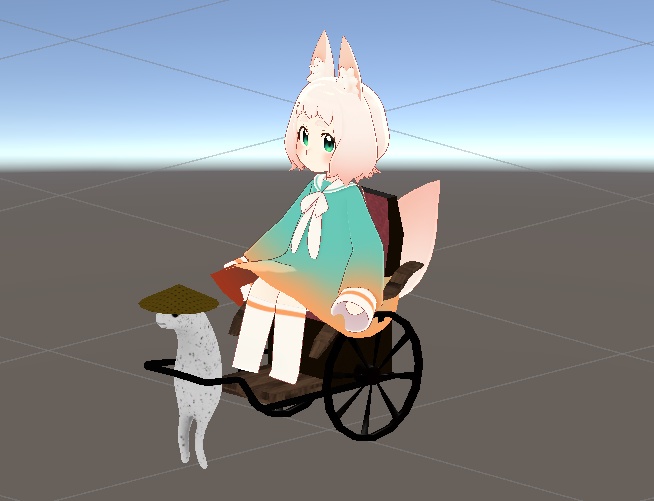 【自分が乗客になるやつ】まめふれんず、コロネ、ロポリこん、みみのこ用「Akyo人力車ギミック」