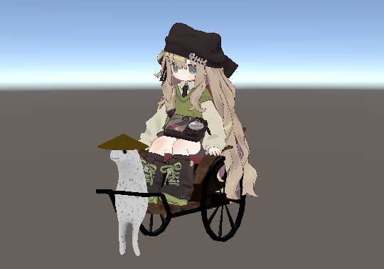 【自分が乗客になるやつ】まめふれんず、コロネ、ロポリこん、みみのこ用「Akyo人力車ギミック」