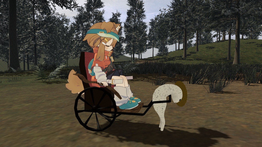 【自分が乗客になるやつ】まめふれんず、コロネ、ロポリこん、みみのこ用「Akyo人力車ギミック」