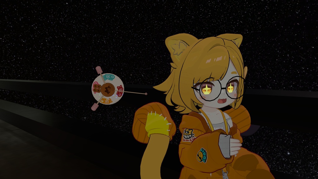 【アズキちゃん対応】アズキ対応なべぶた探査機「ぱいおにゃーん10号」ゆるっと浮かんでついてくるペット風ギミック MA対応 オマケつき