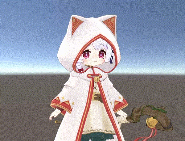 【無料】コロネ用「旅の魔導師服」でフードかぶったときに髪を隠す追加FX