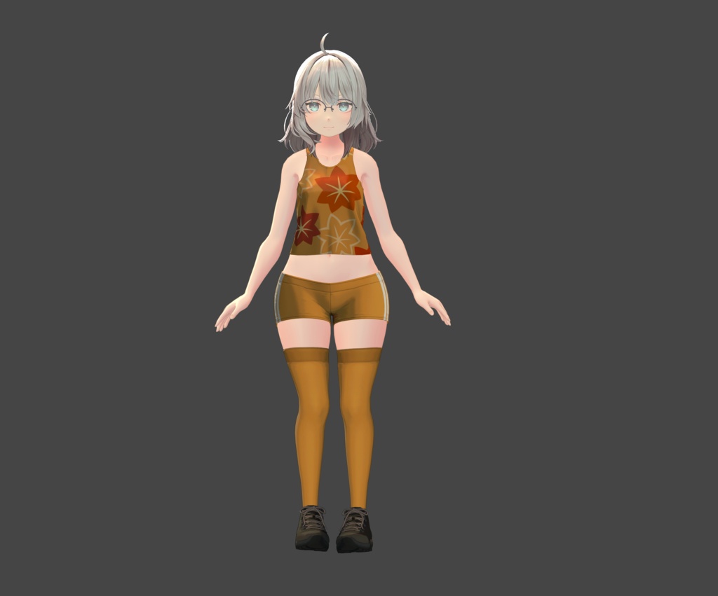 Nemo用標準衣装模様替えギミック付きマテリアルセット「和柄 -Wagara- 紅葉(MOMIJI)」 MA対応 標準色とメニューで切替できます