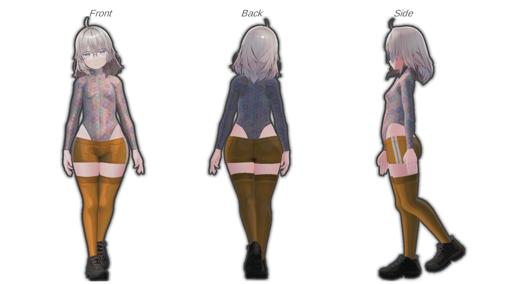 Nemo用標準衣装模様替えギミック付きマテリアルセット「和柄 -Wagara- 紅葉(MOMIJI)」 MA対応 標準色とメニューで切替できます