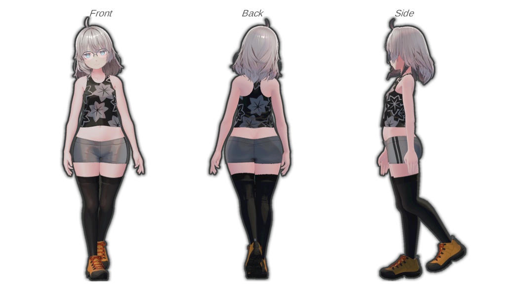 Nemo用標準衣装模様替えギミック付きマテリアルセット「和柄 -Wagara- 紅葉(MOMIJI)」 MA対応 標準色とメニューで切替できます