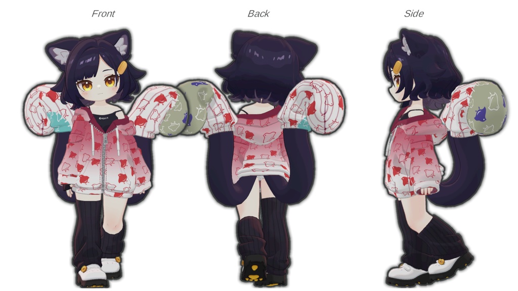 えも研アバター標準衣装用模様替えマテリアル「和柄 -Wagara-」01千鳥、02紅葉、03流水 MA対応 クララ、コロネ、アズキ