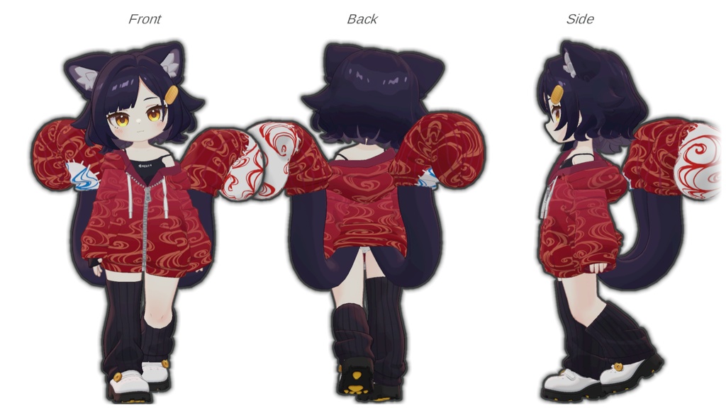 えも研アバター標準衣装用模様替えマテリアル「和柄 -Wagara-」01千鳥、02紅葉、03流水 MA対応 クララ、コロネ、アズキ