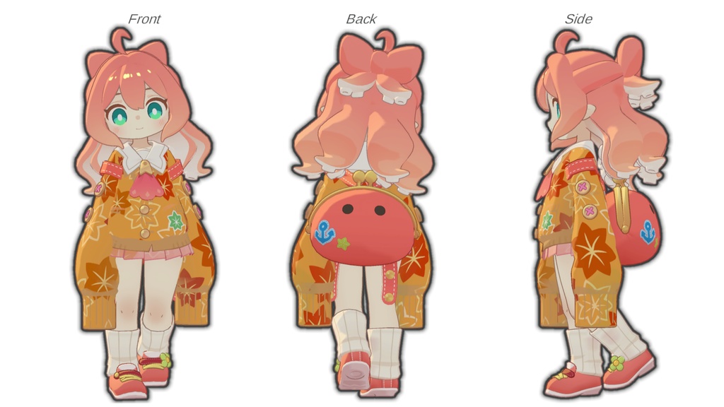 えも研アバター標準衣装用模様替えマテリアル「和柄 -Wagara-」01千鳥、02紅葉、03流水 MA対応 クララ、コロネ、アズキ