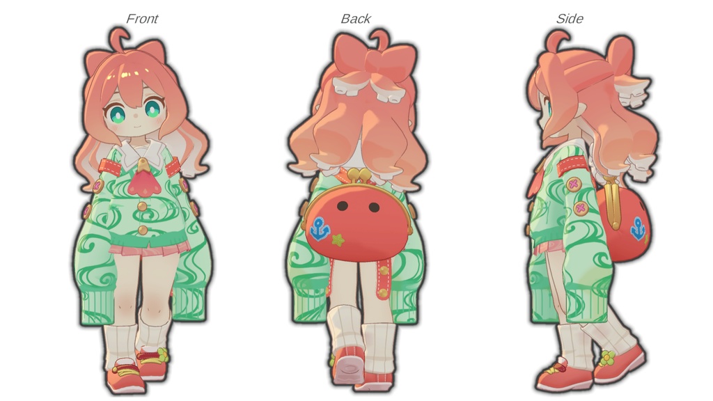 えも研アバター標準衣装用模様替えマテリアル「和柄 -Wagara-」01千鳥、02紅葉、03流水 MA対応 クララ、コロネ、アズキ