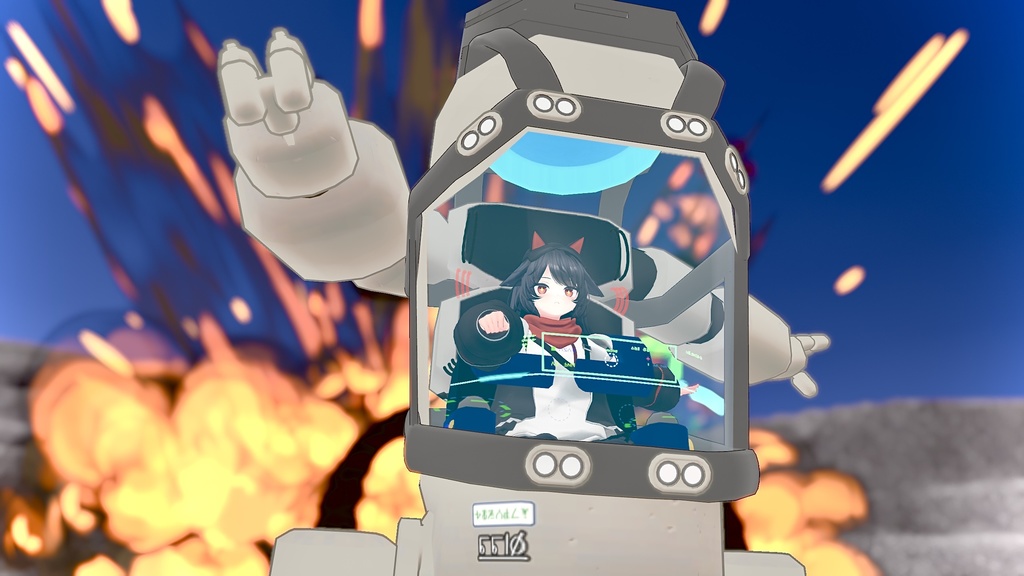 【1200+スキありがとう! 11/26~11/30まで750円OFF!】オーバーテック・パワーメイト のりものギミック 異星の謎技術で駆動する一人乗り作業機体 MA対応 キプフェル、まめひなた、まめふれんず、クララ、コロネ、アズキ、デルタフレア、スノーハヴォック、Nemo、エク、しなの、マヌカ、桔梗等42アバター確認 MA対応 AudioLink対応