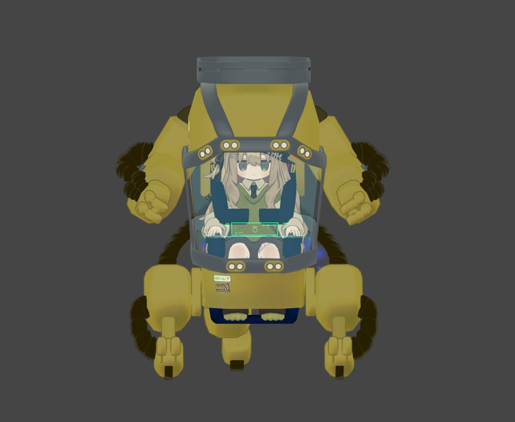 【1200+スキありがとう! 11/26~11/30まで750円OFF!】オーバーテック・パワーメイト のりものギミック 異星の謎技術で駆動する一人乗り作業機体 MA対応 キプフェル、まめひなた、まめふれんず、クララ、コロネ、アズキ、デルタフレア、スノーハヴォック、Nemo、エク、しなの、マヌカ、桔梗等42アバター確認 MA対応 AudioLink対応