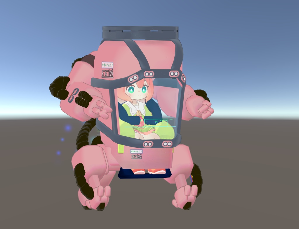 【1200+スキありがとう! 11/26~11/30まで750円OFF!】オーバーテック・パワーメイト のりものギミック 異星の謎技術で駆動する一人乗り作業機体 MA対応 キプフェル、まめひなた、まめふれんず、クララ、コロネ、アズキ、デルタフレア、スノーハヴォック、Nemo、エク、しなの、マヌカ、桔梗等42アバター確認 MA対応 AudioLink対応