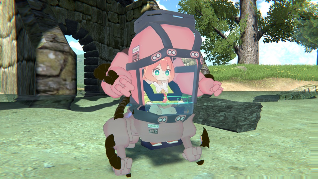 【1200+スキありがとう! 11/26~11/30まで750円OFF!】オーバーテック・パワーメイト のりものギミック 異星の謎技術で駆動する一人乗り作業機体 MA対応 キプフェル、まめひなた、まめふれんず、クララ、コロネ、アズキ、デルタフレア、スノーハヴォック、Nemo、エク、しなの、マヌカ、桔梗等42アバター確認 MA対応 AudioLink対応