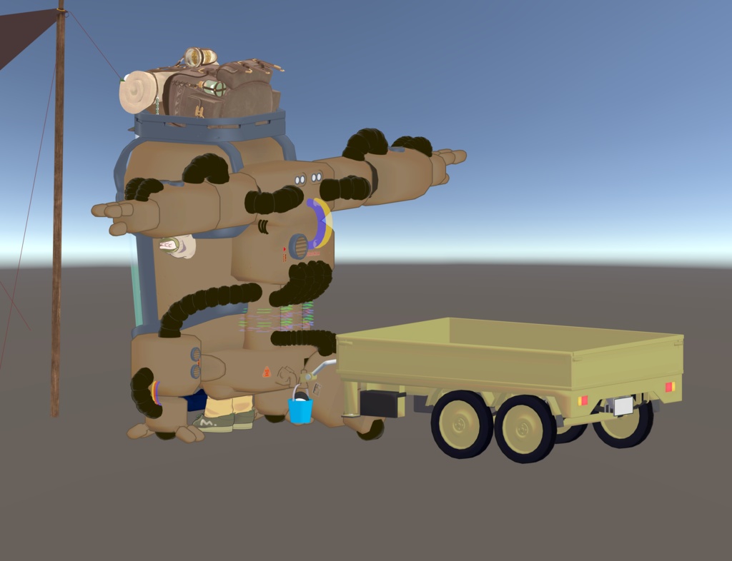 【1200+スキありがとう! 11/26~11/30まで750円OFF!】オーバーテック・パワーメイト のりものギミック 異星の謎技術で駆動する一人乗り作業機体 MA対応 キプフェル、まめひなた、まめふれんず、クララ、コロネ、アズキ、デルタフレア、スノーハヴォック、Nemo、エク、しなの、マヌカ、桔梗等42アバター確認 MA対応 AudioLink対応