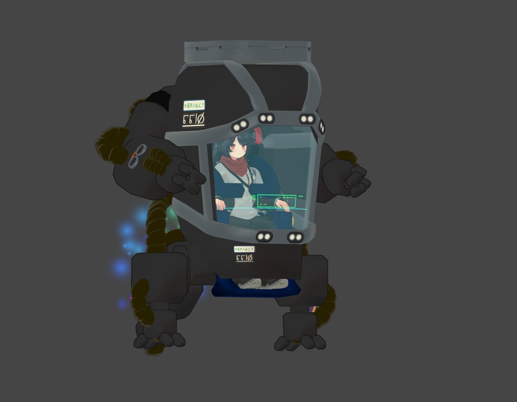 【1200+スキありがとう! 11/26~11/30まで750円OFF!】オーバーテック・パワーメイト のりものギミック 異星の謎技術で駆動する一人乗り作業機体 MA対応 キプフェル、まめひなた、まめふれんず、クララ、コロネ、アズキ、デルタフレア、スノーハヴォック、Nemo、エク、しなの、マヌカ、桔梗等42アバター確認 MA対応 AudioLink対応