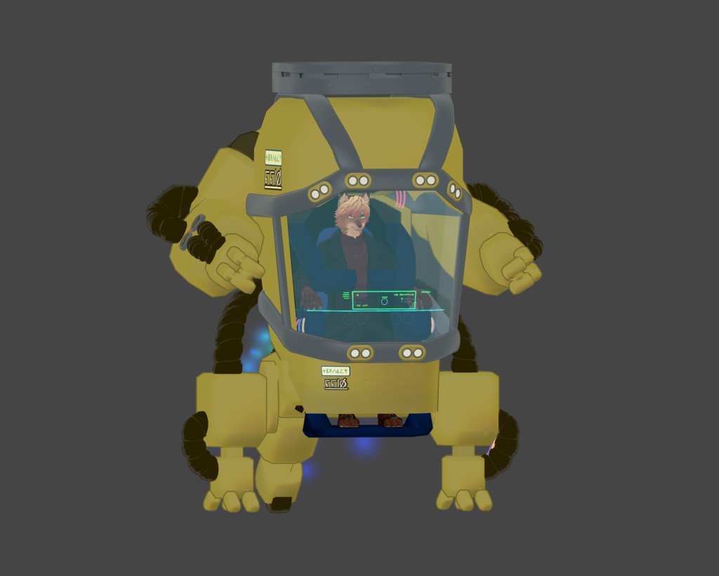 【1200+スキありがとう! 11/26~11/30まで750円OFF!】オーバーテック・パワーメイト のりものギミック 異星の謎技術で駆動する一人乗り作業機体 MA対応 キプフェル、まめひなた、まめふれんず、クララ、コロネ、アズキ、デルタフレア、スノーハヴォック、Nemo、エク、しなの、マヌカ、桔梗等42アバター確認 MA対応 AudioLink対応