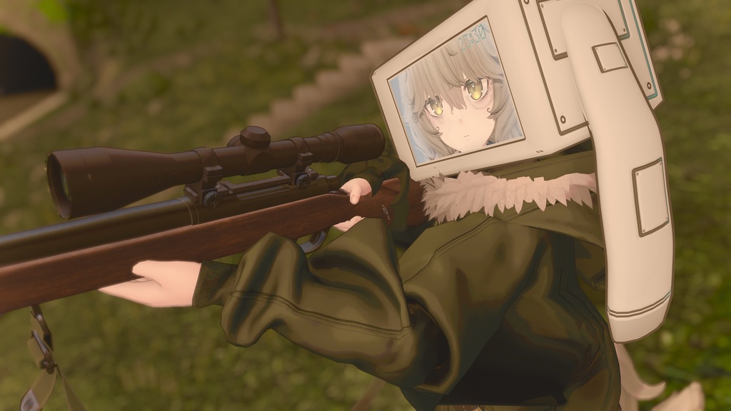 【リリース記念半額 6/30まで】VRChat ブラウン管テレビ風アバターギミック「てれユニ」おまえもテレビにならないか? MA、AudioLink対応 10アバター対応