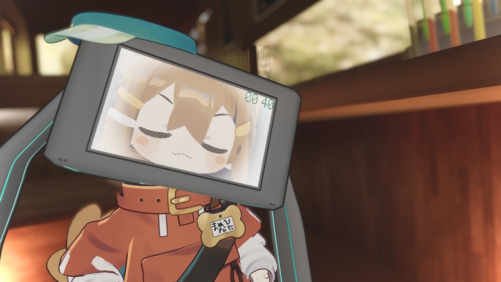【リリース記念半額 6/30まで】VRChat ブラウン管テレビ風アバターギミック「てれユニ」おまえもテレビにならないか? MA、AudioLink対応 10アバター対応
