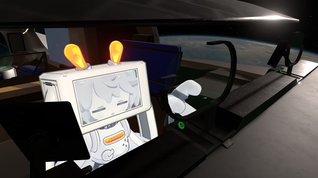 【リリース記念半額 6/30まで】VRChat ブラウン管テレビ風アバターギミック「てれユニ」おまえもテレビにならないか? MA、AudioLink対応 10アバター対応