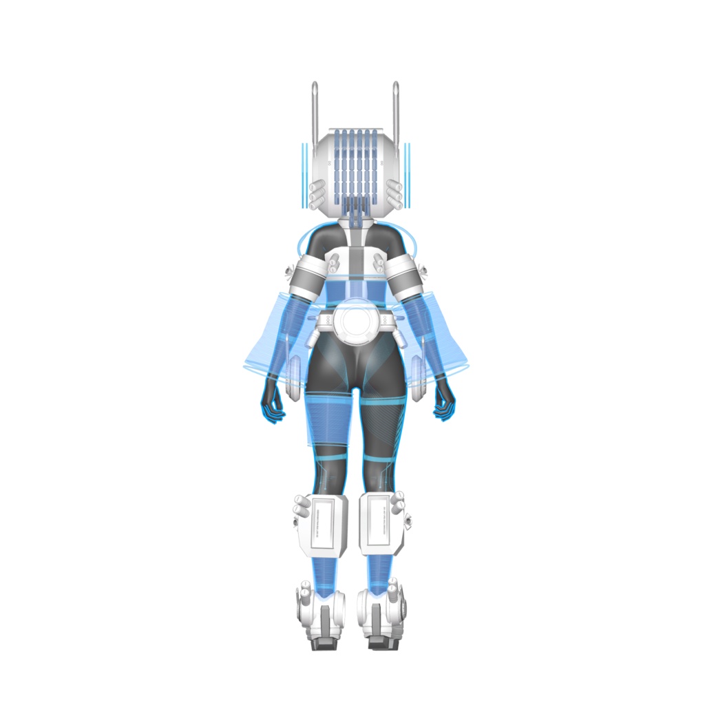 【リリース記念半額1,750円 ~8/16まで】VRChat アバター 「汎用アシスタント ミーコ = GPA M.E.C.O. =」 3アバター対応衣装プレハブ特典付き