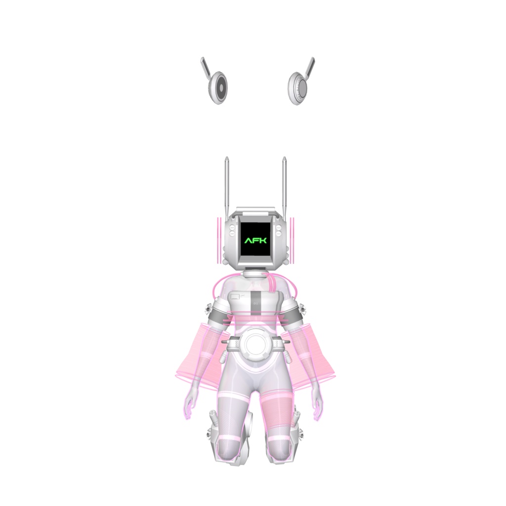 【リリース記念半額1,750円 ~8/16まで】VRChat アバター 「汎用アシスタント ミーコ = GPA M.E.C.O. =」 3アバター対応衣装プレハブ特典付き