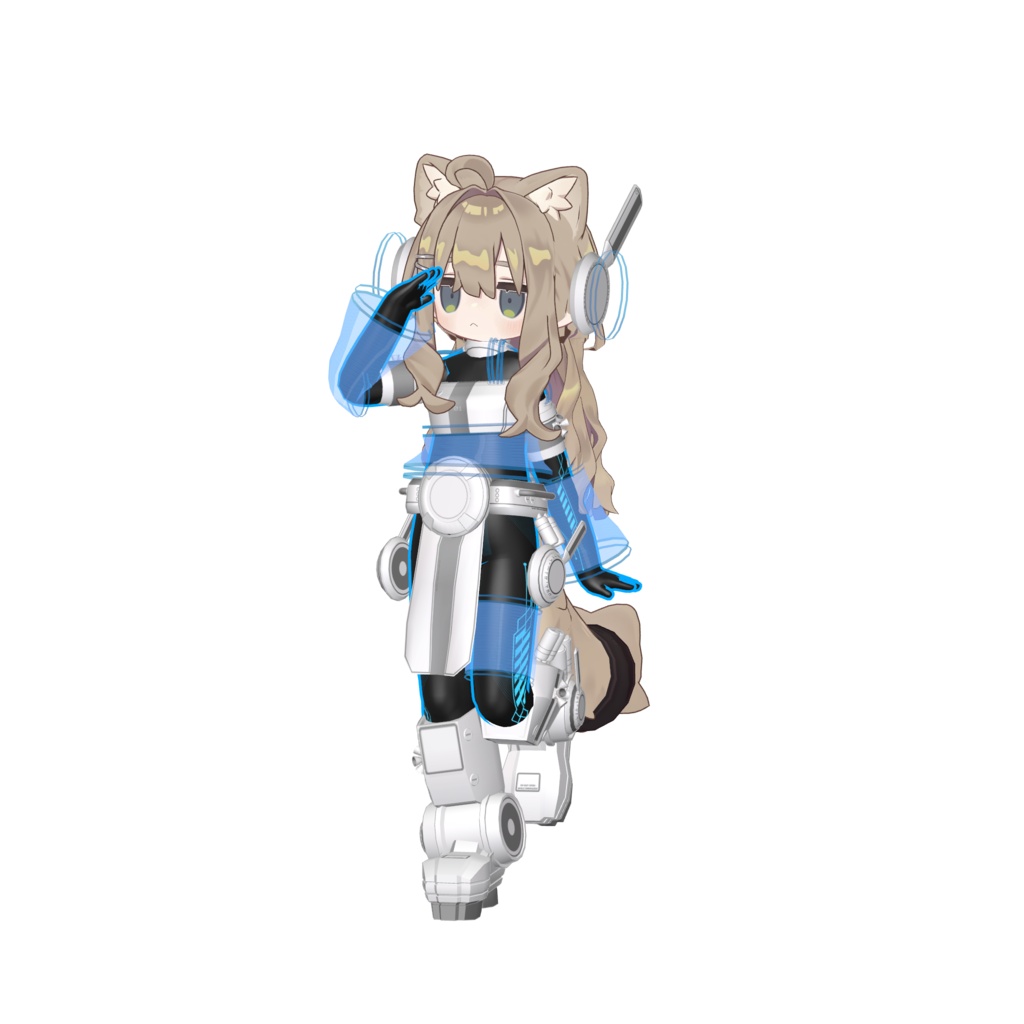 【リリース記念半額1,750円 ~8/16まで】VRChat アバター 「汎用アシスタント ミーコ = GPA M.E.C.O. =」 3アバター対応衣装プレハブ特典付き