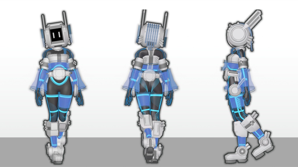 [WIP] VRChat アバター 「汎用アシスタント  ミーコ  = GPA M.E.C.O. =」